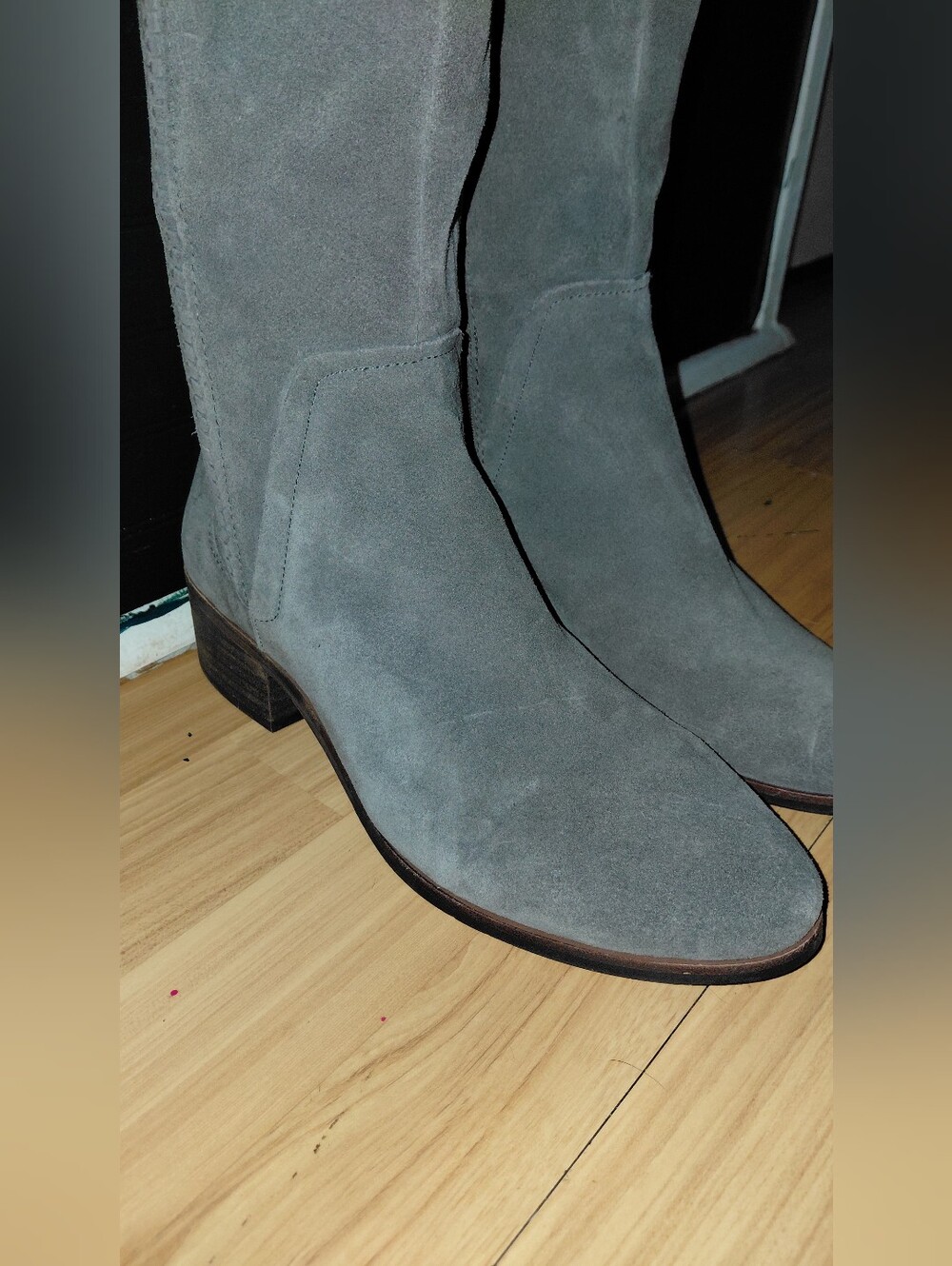 Vince Camuto Women's Over-the-Knee Suede Boots - Gray Size 9.5 - Picture 4 of 7